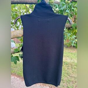 NWT Vintage Kasper Sweater Vest Top Black Capsule Minimalist Sleeveless M 10
